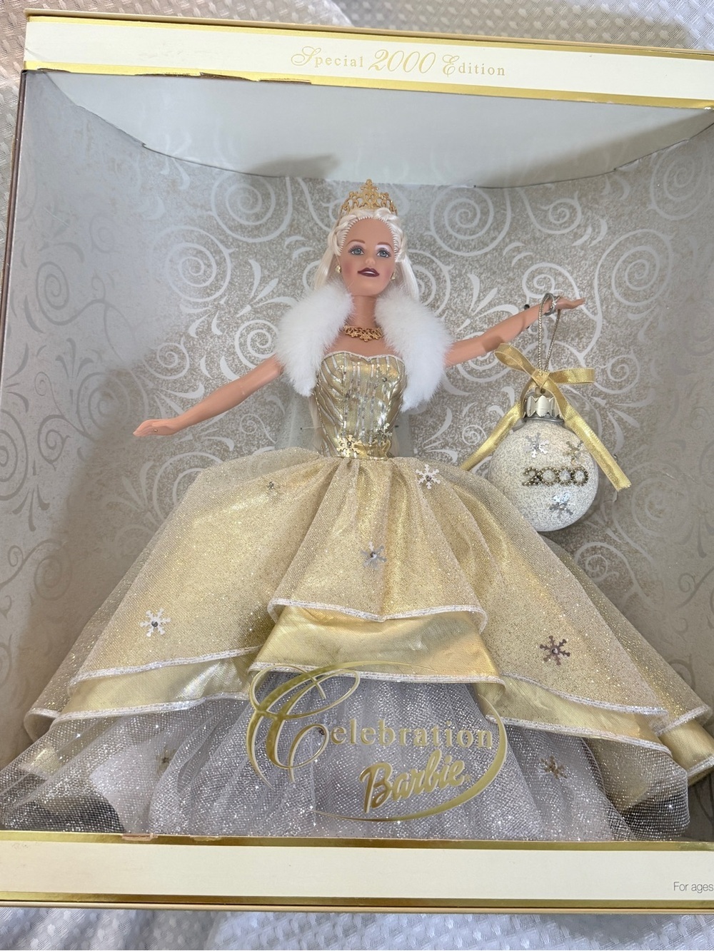 Mattel Celebration Barbie Gold and White Special 2000 Edition Doll